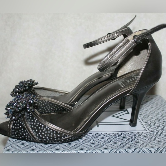 M by Marinelli Heels Expose Pewter Heel 3” - Picture 1 of 8